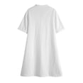 thumbnail image 7 of XUNKUSGA Summer Dresses for Women Casual Linen Cotton Mothers Day Dresses for Women Classic Solid Color V Neck Short Sleeves A Line Dress with Pockets,White,S, 7 of 7