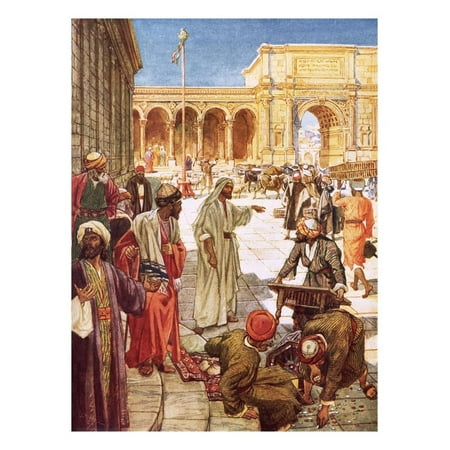 Christ Driving the Money Changers from the Temple Print Wall Art By William Brassey