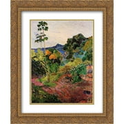 Paul Gauguin 2x Matted 20x24 Gold Ornate Framed Art Print 'Martinique Landscape'