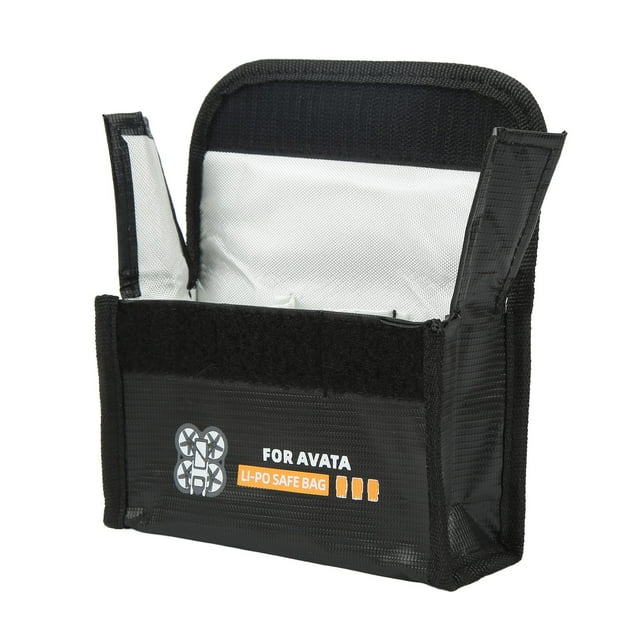 Batteries Protector Storage Bag, Safe Battery Fireproof Explosion Proof Bag Heat Proof Reliable Portable For Traveling 1 Battery,2 Battery,3 Battery