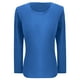 thumbnail image 4 of Camiseta informal de mujer con cuello redondo, manga larga y ribete acanalado - Corte ajustado - Poliéster - Para el día a día/ropa de estar por casa - S-XXL, 4 of 6