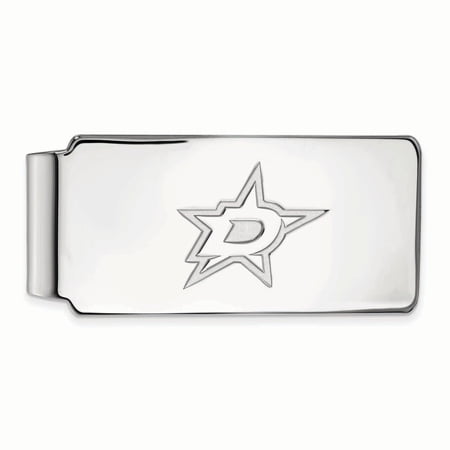 Silver Dallas Stars Money Clip