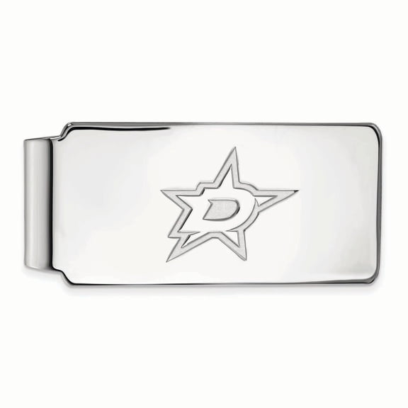 Silver Dallas Stars Money Clip