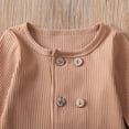 thumbnail image 6 of Seyurigaoka New Infant Baby Girls Solid Romper Cotton Kids Girls Long Sleeve Bodysuits Spring Clothes, 6 of 6