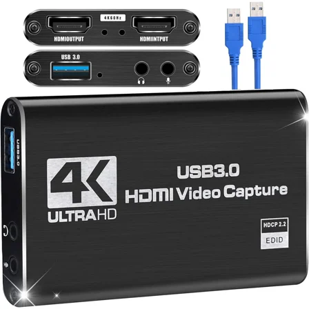 4K Audio Video Capture Card USB3.0 HDMI Video Capture Device Full HD 1080P 60FPS