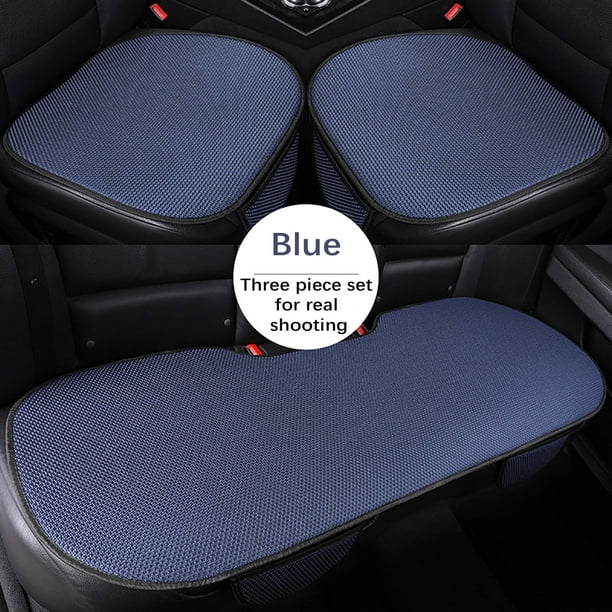 Nuevo cojín de asiento de coche de verano, conjunto de tres piezas de seda de hielo, cojín de asiento de coche, venta al por mayor, pieza sin respaldo, cojín fresco, asiento de hielo triturado