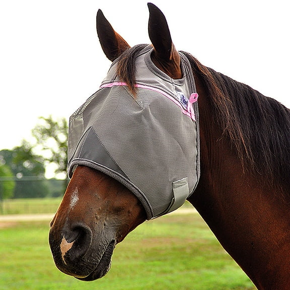 95CE Warmblood Cashel Crusader Standard Fly Mask No Ears Nose Pink