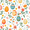 Floral Easter Eggs, variant on FORMRS Zipper Binder with Shoulder Strap 1.5-inch Ring 500 Sheet Capacity File Bag, Cute Doughnuts Pattern