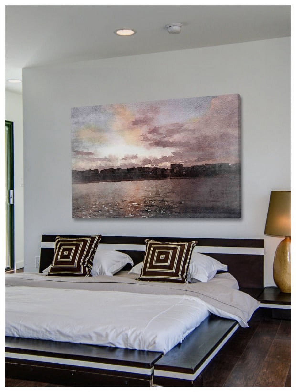 "Red Sky at Night 2" Painting Print on Wrapped Canvas