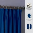 thumbnail image 2 of Homi Drapes Double Pinch Pleated Blackout Curtains – Thermal Insulated, Room Darkening Window Treatments Back Tab Curtains for Home or Office – 1 Panel with Hooks & Tiebacks (Royal Blue,72x63), 2 of 5