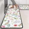 thumbnail image 2 of Kitchen Rugs Sets Of 2,Pioneer Flower Floral Print Pattern Anti Fatigue Kitchen Mat Rugs Non Slip Washable,Decorative Kitchen Floor Mats for Kitchen,Sink,Laundry,17"x47"+17"x47", 2 of 5