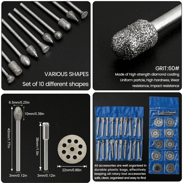 Dremel Diamond Grit 3/32-in Cutting Bit Accessory in the Rotary Tool Bits &  Wheels department at