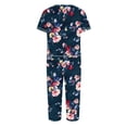 thumbnail image 5 of Women’s Floral Capri Pajama Set – Short Sleeve Lounge Set (2025 Spring/Summer Cozy Essential), 5 of 6