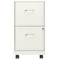thumbnail image 5 of Kingfisher Lane 18" 2 Drawer Mobile Metal Vertical Filing Cabinet in Pearl White, 5 of 6