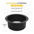 thumbnail image 3 of 36 Inch Metal Ring; Large Portable Outdoor Firepit for Backyard, Camping, Patio, Wood Burning, 3 of 6
