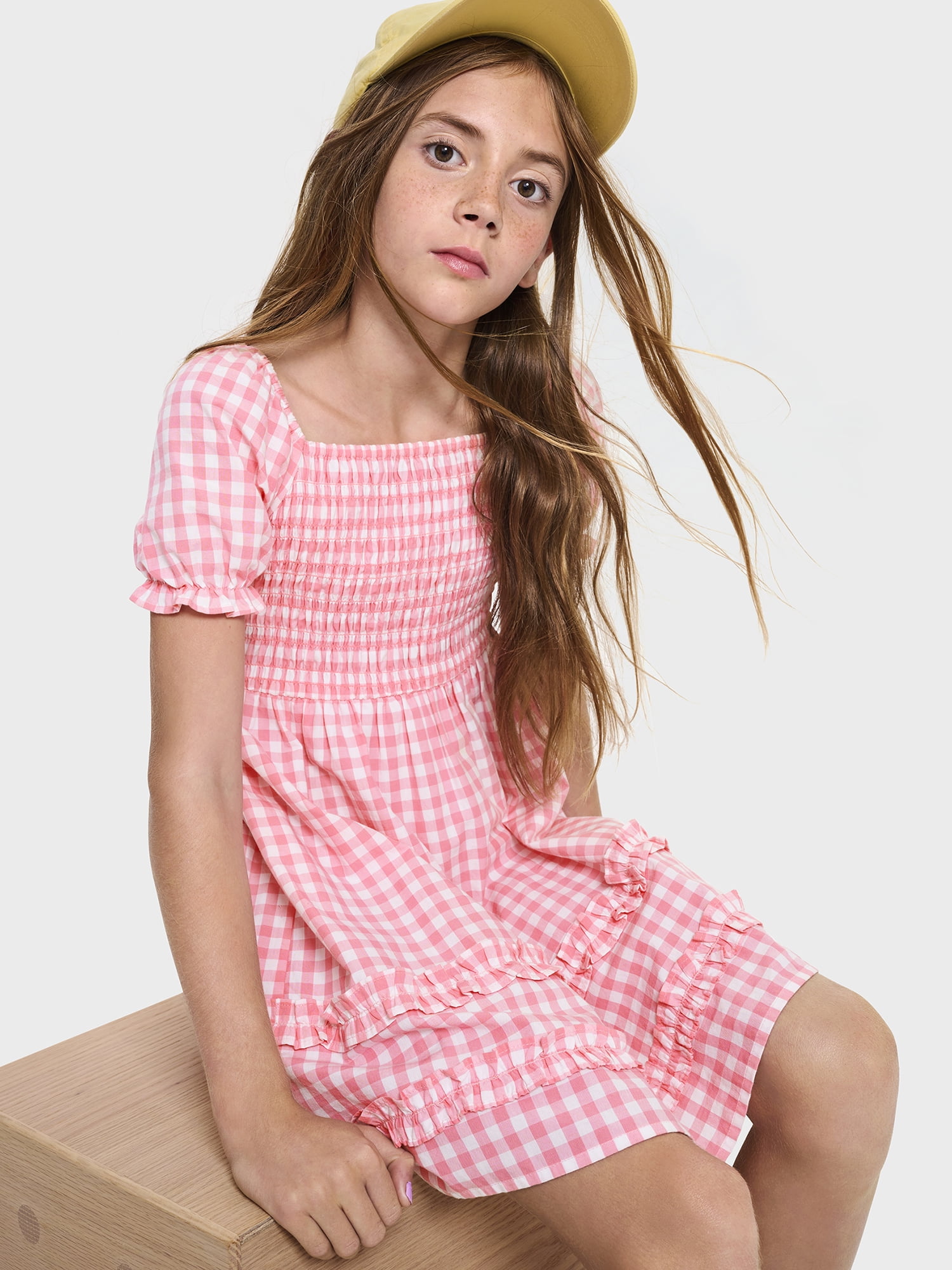 The Children's Place Girls Short Sleeve Casual Smocked Dress, Sizes XS-XXL