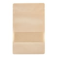 thumbnail image 2 of Bag Tek Kraft Plastic Medium Window Bag - Heat Sealable - 8" x 5" x 1 3/4" - 100 count box, 2 of 10