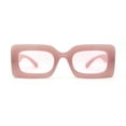thumbnail image 3 of Womens Mod Thick Plastic Minimal Sunglasses All Pink, 3 of 4