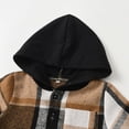 thumbnail image 4 of WIBACKER Boys Casual Sets Toddler Plaid Outfits Flannel Hooded Shirts + Sweatpants Kids Spring Fall Clothes Set, 4 of 7