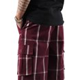 thumbnail image 4 of Ma Croix Men's Checkered Loose Fit Plaid Cargo Shorts, 4 of 6