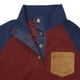 thumbnail image 4 of Sudadera sin capucha para hombre, estilo casual, con mangas raglán y cuello alto, de pana, con bloqueo de color, para exteriores, sin sombrero, de poliéster., 4 of 8