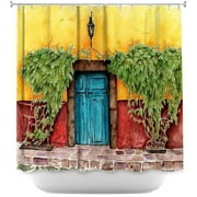 Shower Curtains - DiaNoche Designs - Blue Door