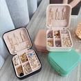 thumbnail image 2 of Jewelry Box Jewelries Storage Case PU Leather Organizer for Necklace Earring Rings Bracelet Ear Studs, 2 of 7