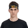 thumbnail image 6 of Sports Headbands Sweat Absorbing Breathable Hair Head Bands for Running Fitness Gym, Tropical Jungle Yellow Snake, 6 of 7