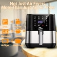 thumbnail image 3 of Uten 5.8 Qt Air Fryer Toaster Oven, 1700W 7-in-1 Oil Free Airfryer with 7 Presets & Touch Screen Timer & Temperature Control, Nonstick Basket for Roast Bake Reheat, Easy Clean Compact, Black, 3 of 9