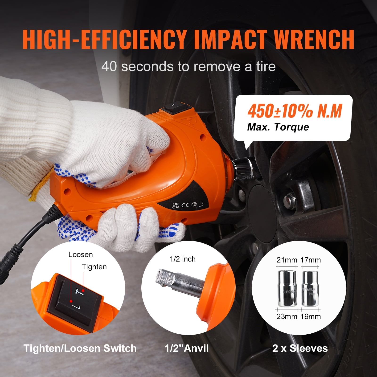 KFFKFF Electric Car Jack, 5 Ton Capacity Hydraulic Lift with Electric Wrench, Compact Vehicle Elevator with Integrated Air Pump and LED for SUVs, MPVs, Sedans, and Trucks, Tire Change and Repair