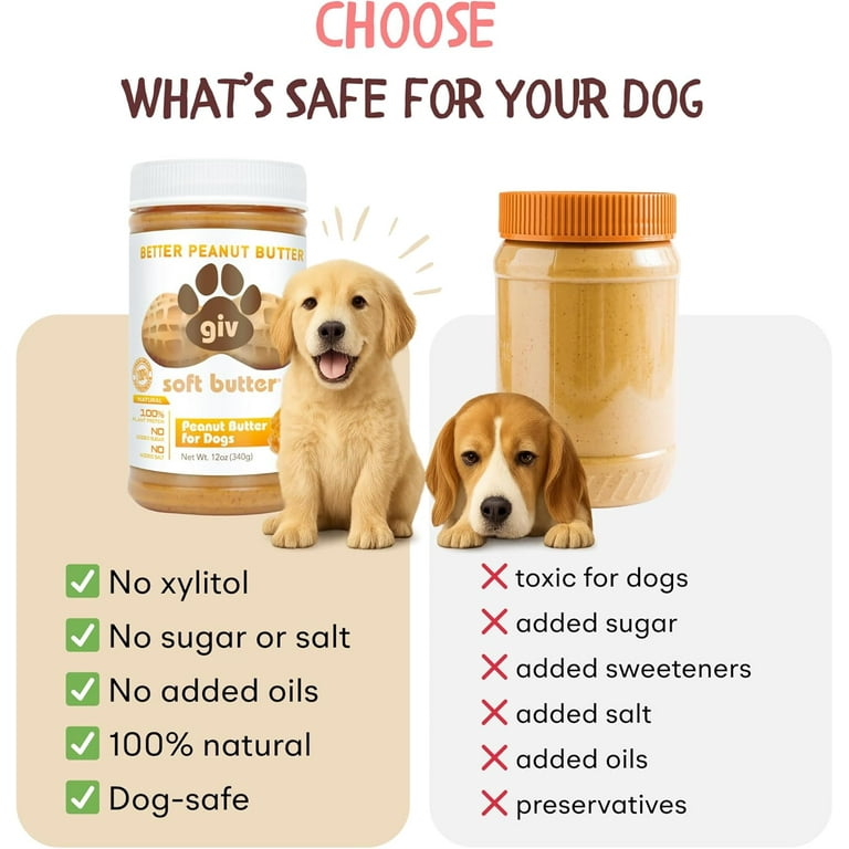 giv soft butter All Natural Human Grade Peanut Butter for Dogs 12