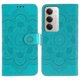 thumbnail image 1 of TKdaddy For Xiaomi Redmi 15 5G Case PU Leather Mandala Imprinted Design Wallet Phone Cover with Wrist Strap Blue, 1 of 5