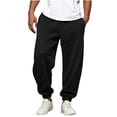 thumbnail image 2 of Mineart Men's Baggy Cuffed hems Sweatpants Wide Leg Drawstring Sweat Pants Casual Lounge Joggers with Pockets, 2 of 6