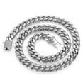 thumbnail image 6 of New Arrival 8mm-18mm Stainless Steel Miami Curb Cuban Chain Bracelet Necklace for Women Men jewelry Casting Crystal Lock, 6 of 6