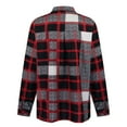 thumbnail image 4 of IROINNID Men's Woolen Turndown Lapel Long Sleeve Plaid Leisure Single-breasted Woolen Shirt Jacket Top, 4 of 8