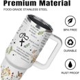 thumbnail image 4 of Christian Gifts for Women - Stainless Steel 40 Oz I Am a Child of God Gifts for Women Tumbler with Handle - Mothers Day, Birthday Gifts for Women, Christian Faith Jesus God Bible Verse Religious Gifts, 4 of 6