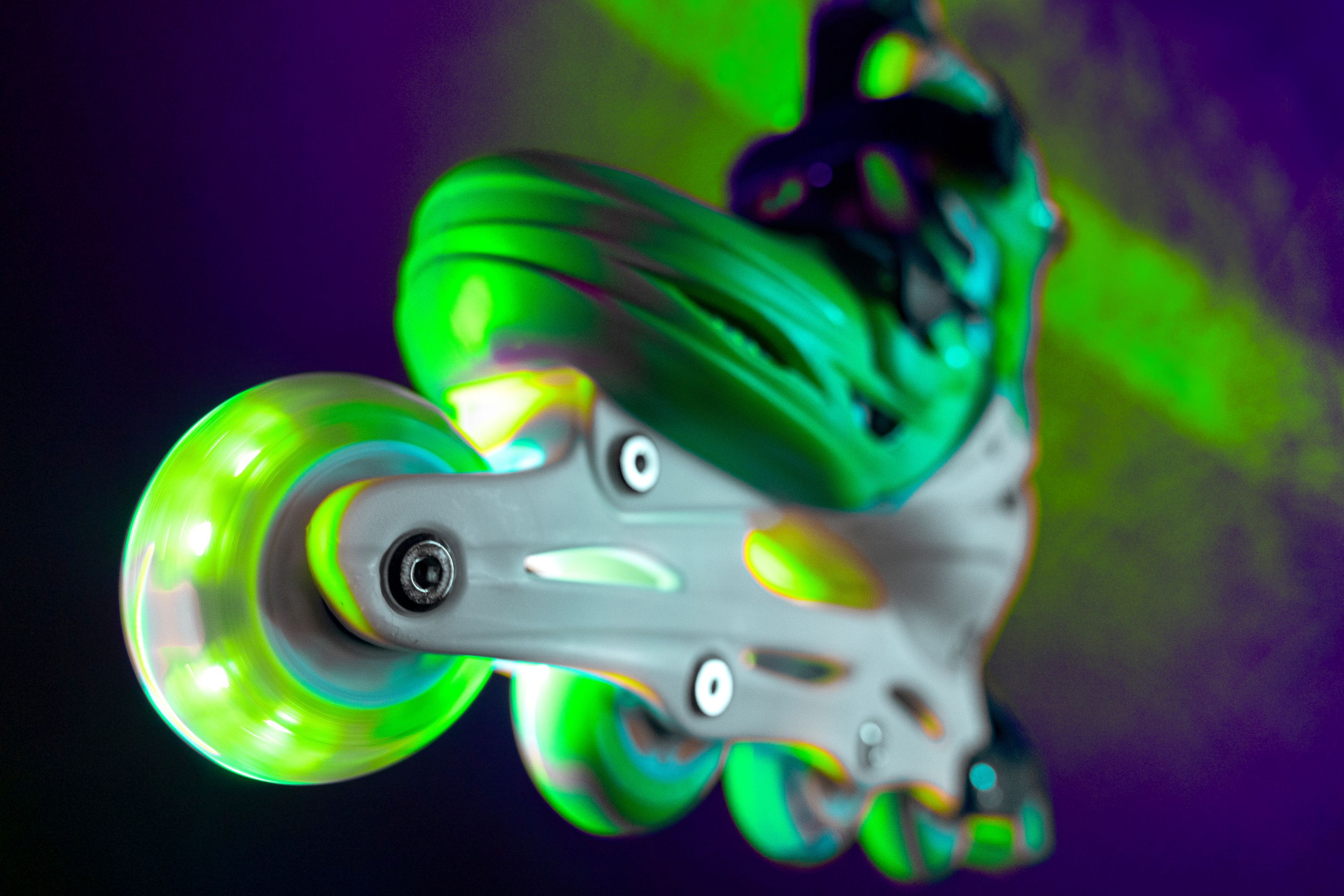 Yvolution Neon Kids Roller Skates Inline Size 3-6, One Pair, Skates for Boys and Girls, Green