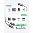 thumbnail image 2 of Cable de Audio Ugreen Auxiliar 3.5mm Hembra A 2RCA Macho 25cm Negro, 2 of 8