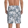 thumbnail image 3 of Kdxio Lilies Flowers Print Mens Sleep Shorts Bottoms Soft Comfy Pajama Wear Pants with Drawstring Pockets, 3 of 7