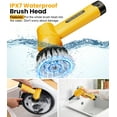 thumbnail image 6 of Amiluo Electric Spin Scrubber, 5000 mAh Cordless Handheld Cleaning Brush, 3 Speeds Power Scrubber with 5 Replaceable Heads & Display for Bathroom/Shower/Sink/Tub, 6 of 7