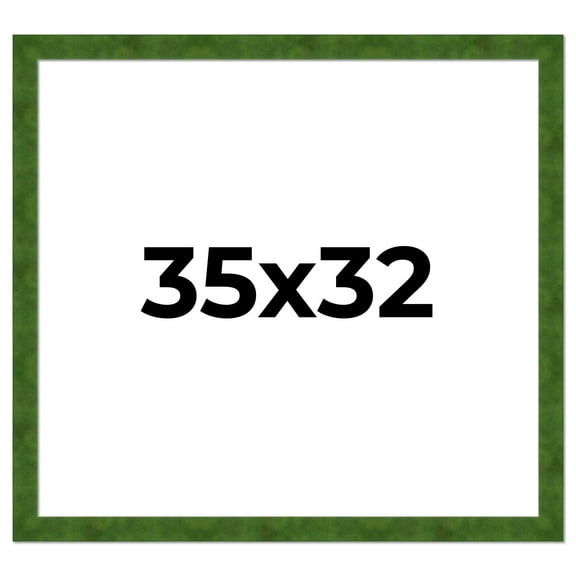 35x32 Frame Green Burl Solid Wood Picture Frame | 1.75 Inches Moulding Width | Interior Frame Depth