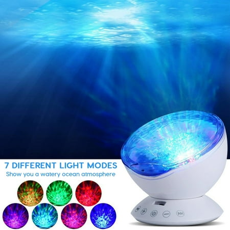 projector remote wave ocean player built led control colors bedroom mini living night light