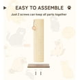 thumbnail image 6 of LHBcraft 29.5" Cat Scratching Post, 7.5" Dia Thick Natural Sisal Cat Scratch Post, Beige, 6 of 7
