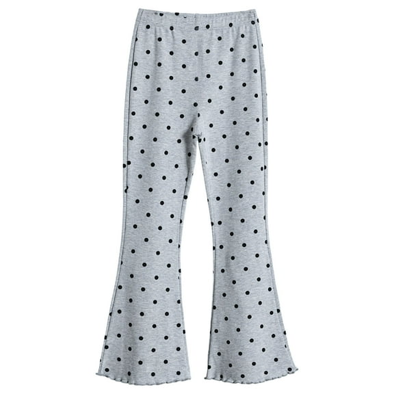 Karoyedx Girls Skinny Leggings Girls Flare Leggings Bell Bottoms School Uniform Pants High Waisted Flared Leggings for Teen Girls Grey Size,18-24 Months