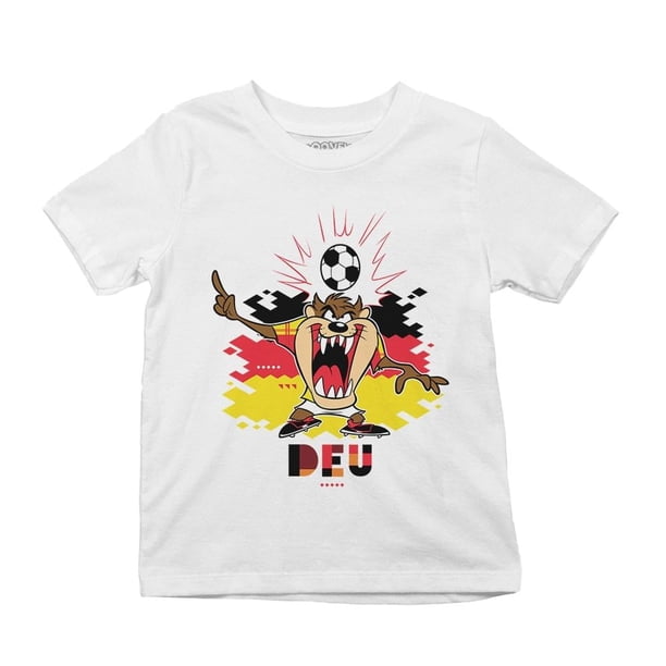 Playera Fan Army Looney Tunes Talla 6 Taz Mundial Alemania Manga Corta Blanca