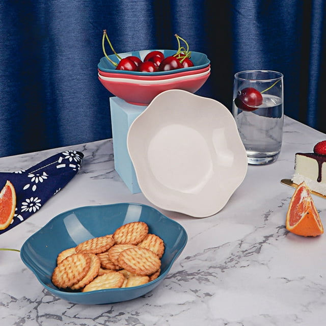 Assiette à Fruits Réutilisable en Plastique Résistant à l'Usure, Bol à Collation Antidérapant pour la Maison
