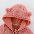 thumbnail image 5 of Hotiary Infant Baby Boys Girls Fleece Hooded Jacket Coat with Bear Ears Toddler Warm Solid Color Zipper up Outwear Kids Fall Winter Clothes for 6 Months-6 Years, 5 of 8