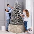 thumbnail image 4 of Gymax 37 x 27 inches Solid Wooden Christmas Tree Box w/ Hook & Loop Fasteners Brown, 4 of 10