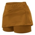 thumbnail image 5 of ZACPNCV Girl's Skorts Tummy Control Skorts Dressy Casual High Waist Athletic Shorts Skirts Brown 12-13 Years, 5 of 7