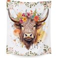 thumbnail image 1 of Highland Cow Blanket Decor - Cozy, Lightweight - 40x50 Inches Crib Size Throw Blanket for Work - Yellow Funny Plush Throws Gift, 1 of 6